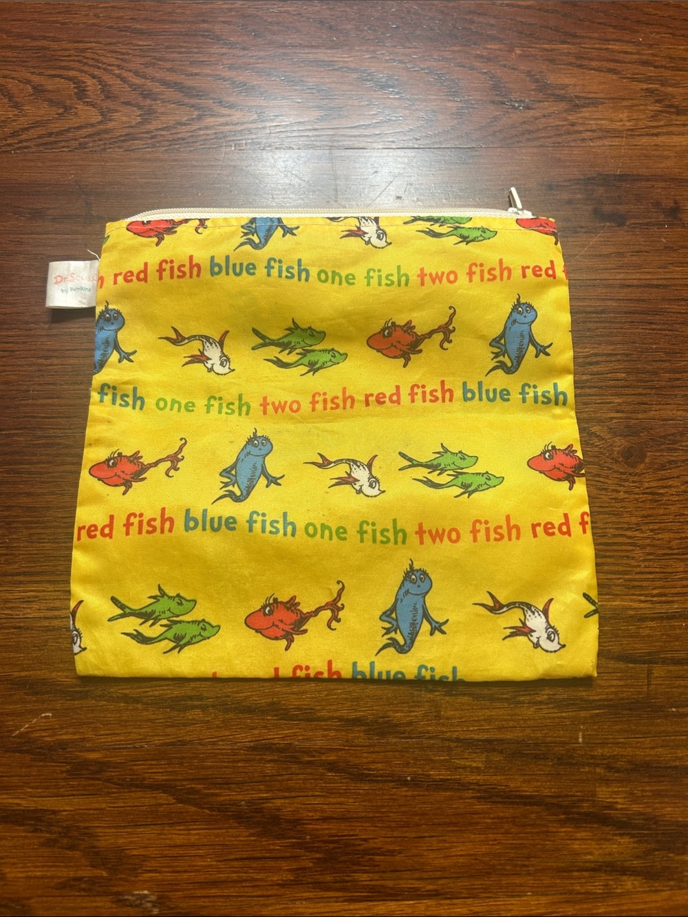 Dr. Seuss by Bumkons Yellow 'One Fish Two Fish' Zipper Pouch